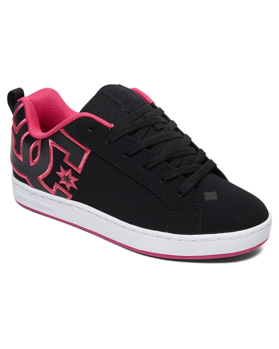 DC Shoes Court Graffik Sneaker Black/Pink Stencil