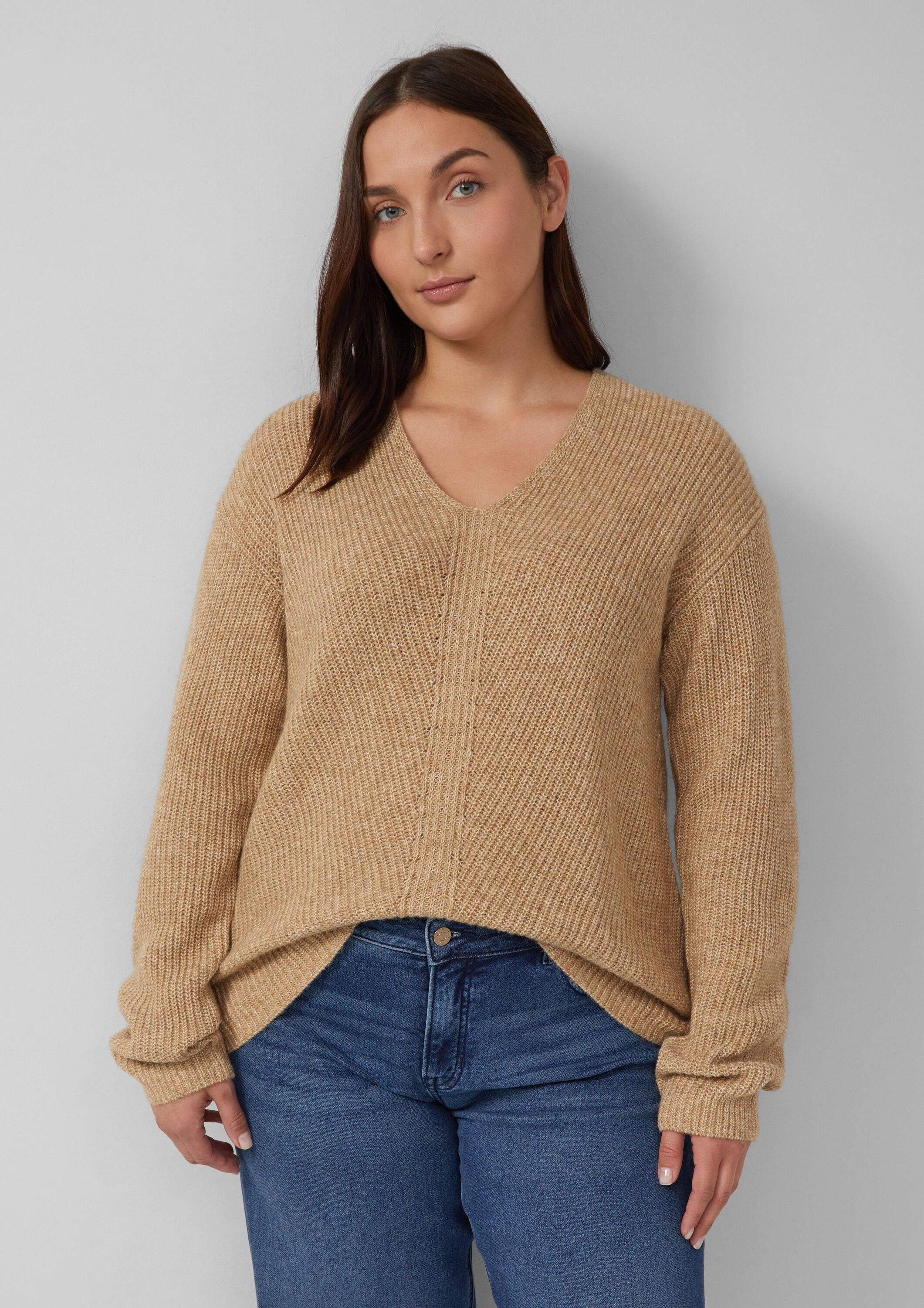 s.Oliver Longpullover Вязаные свитера Weicher Вязаные свитера im Relaxed Fit mit V-Ausschnitt