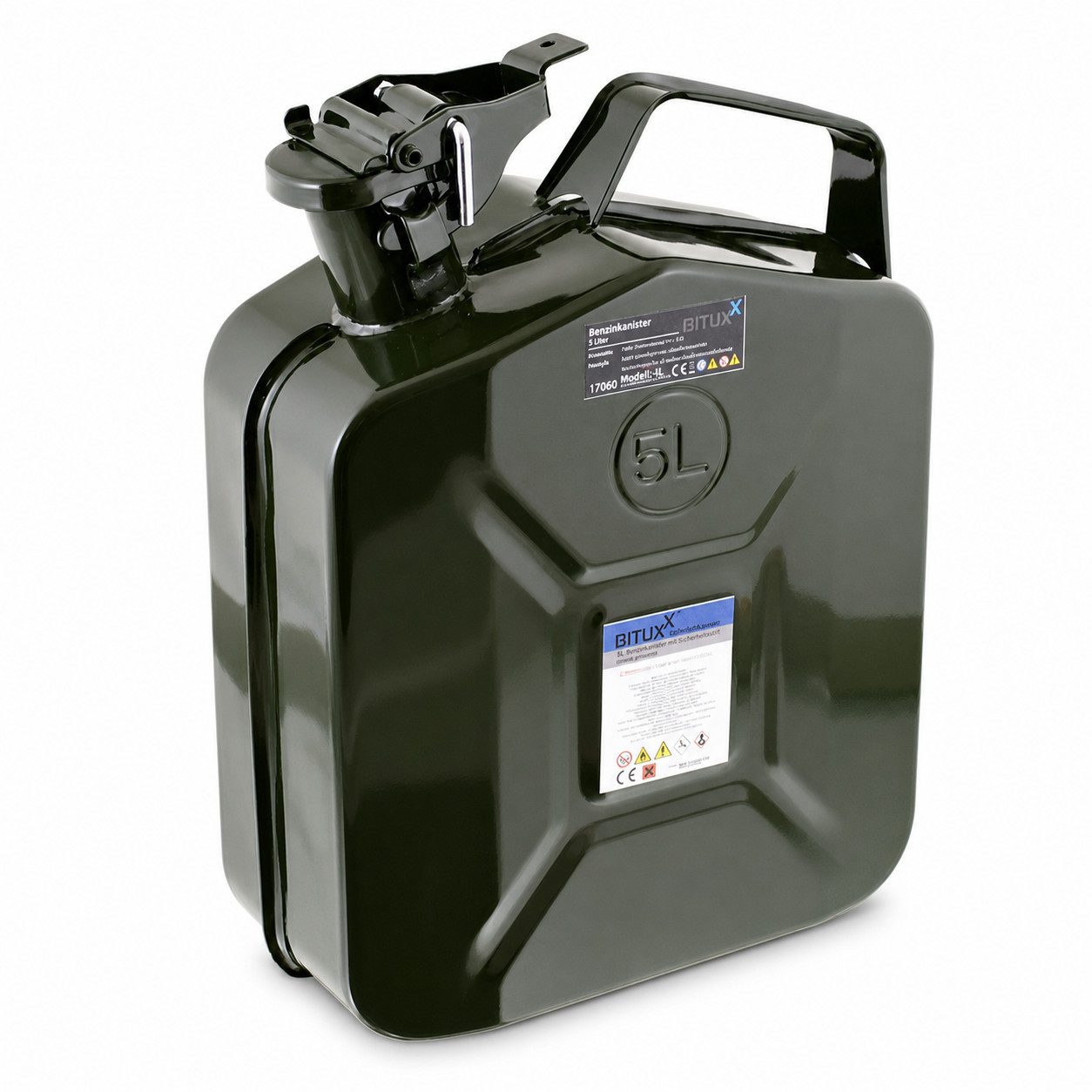Bituxx Benzinkanister Metall 5 Liter (1 St., MS-17060)