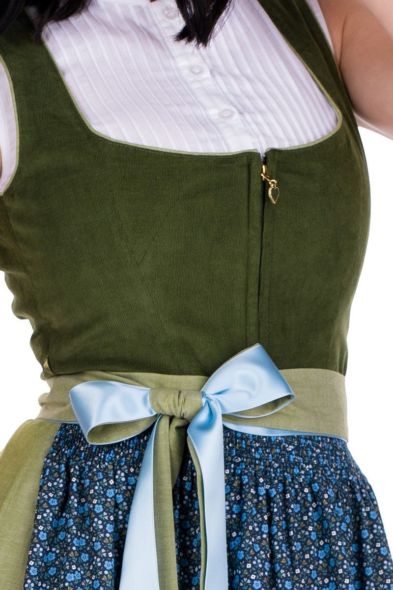 Alpenfee Tracht Dirndl Cord Dirndl 2tlg. - FANNI - oliv
