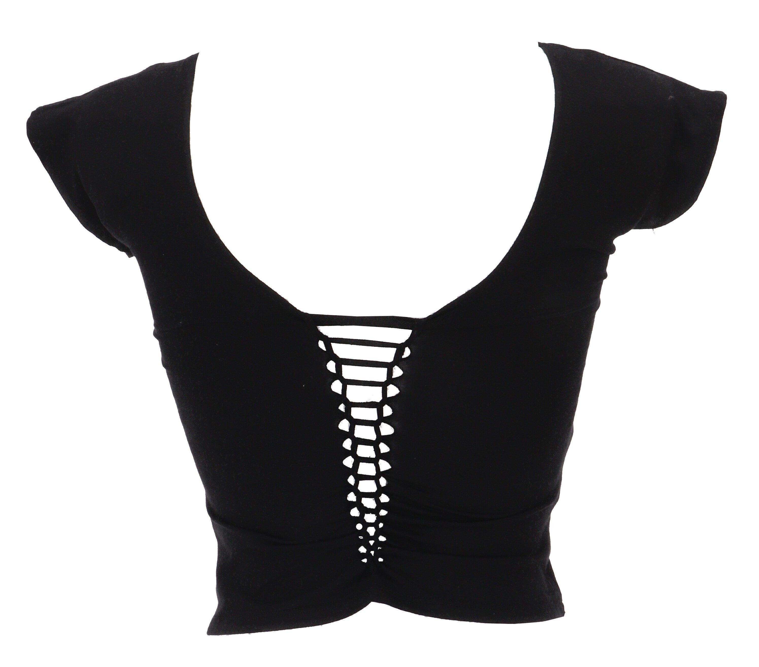 Guru-Shop T-Shirt Bauchfreies Goa Psytrance Pixi günstig online kaufen