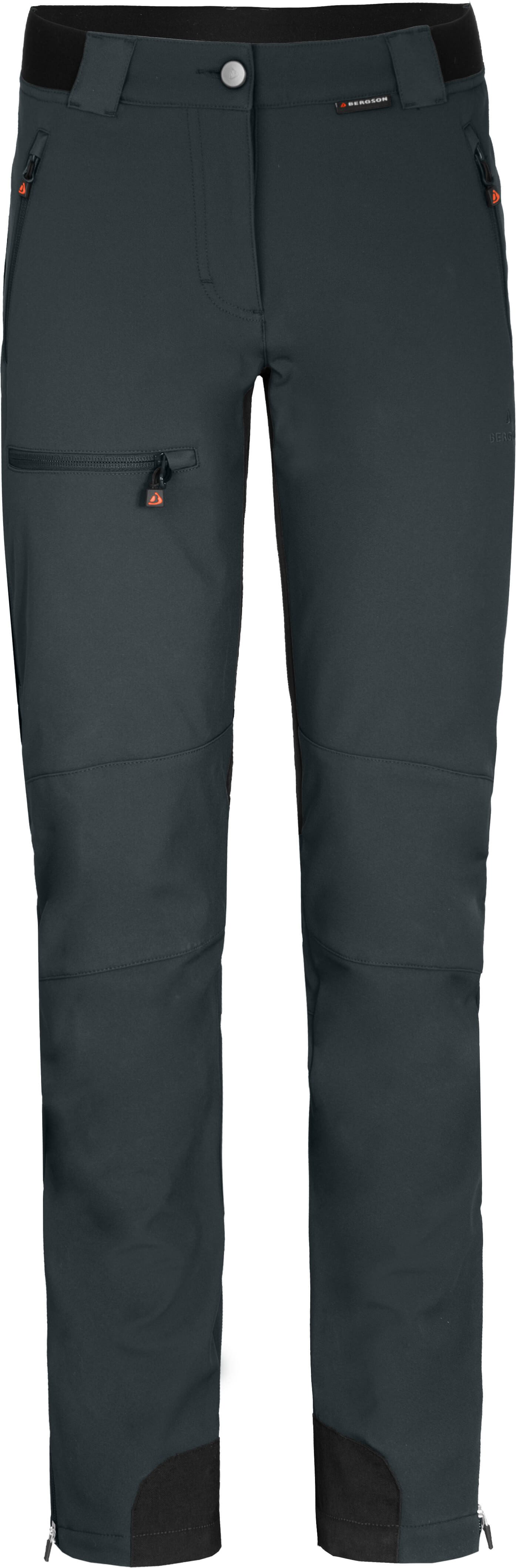 Bergson Outdoorhose BRYNE COMFORT (slim) Damen Winter Softshellhose, mit warmem Innenfleece & elastischem Gesä