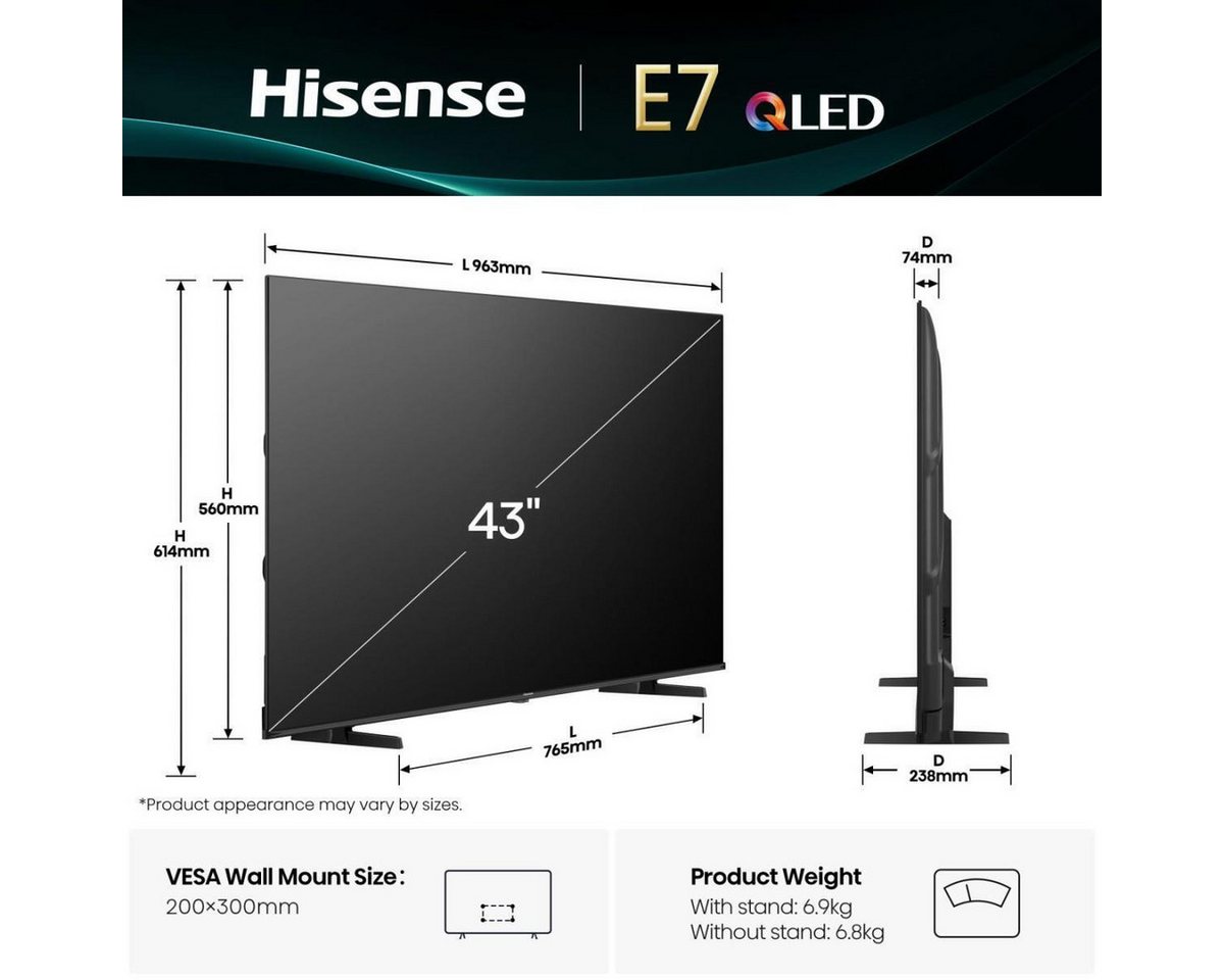 Hisense 43E77Q LED-Fernseher