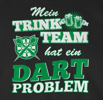 Shirtracer T-Shirt Mein Trink Team hat ein Dart Problem Sport Zubehör