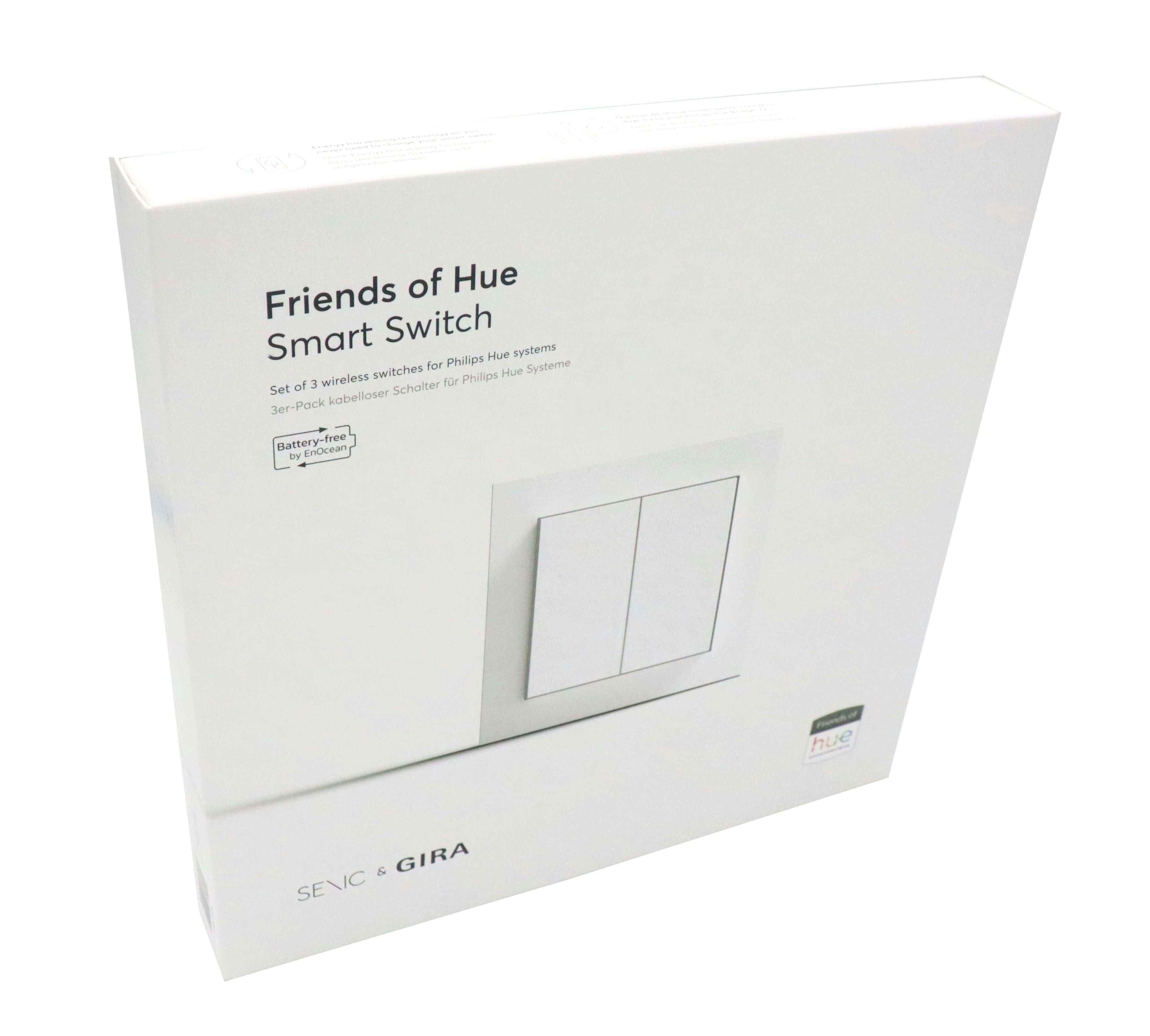 GIRA Senic Friends of Hue Smart Switch (3 Stück) matt weiß Smarter  Lichtschalter