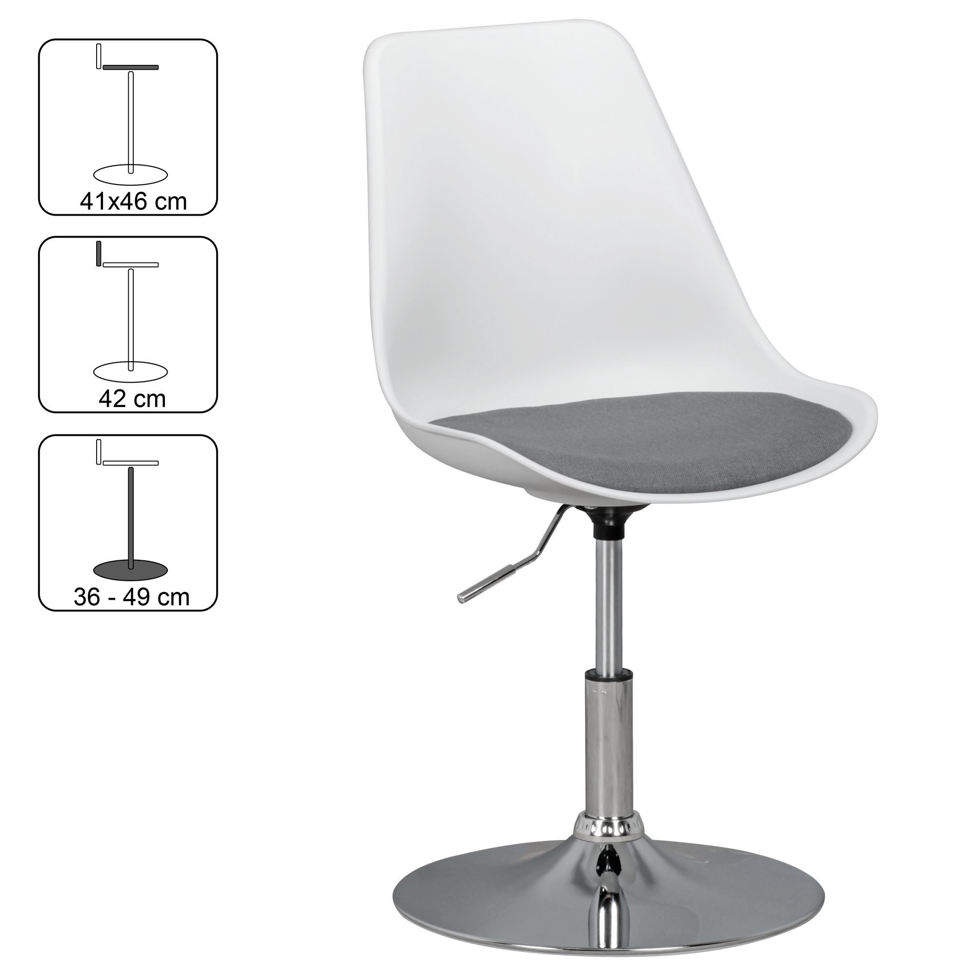 FINEBUY Esszimmerstuhl SuVa5073_1 (Drehsessel Stoff Esszimmerstuhl günstig online kaufen