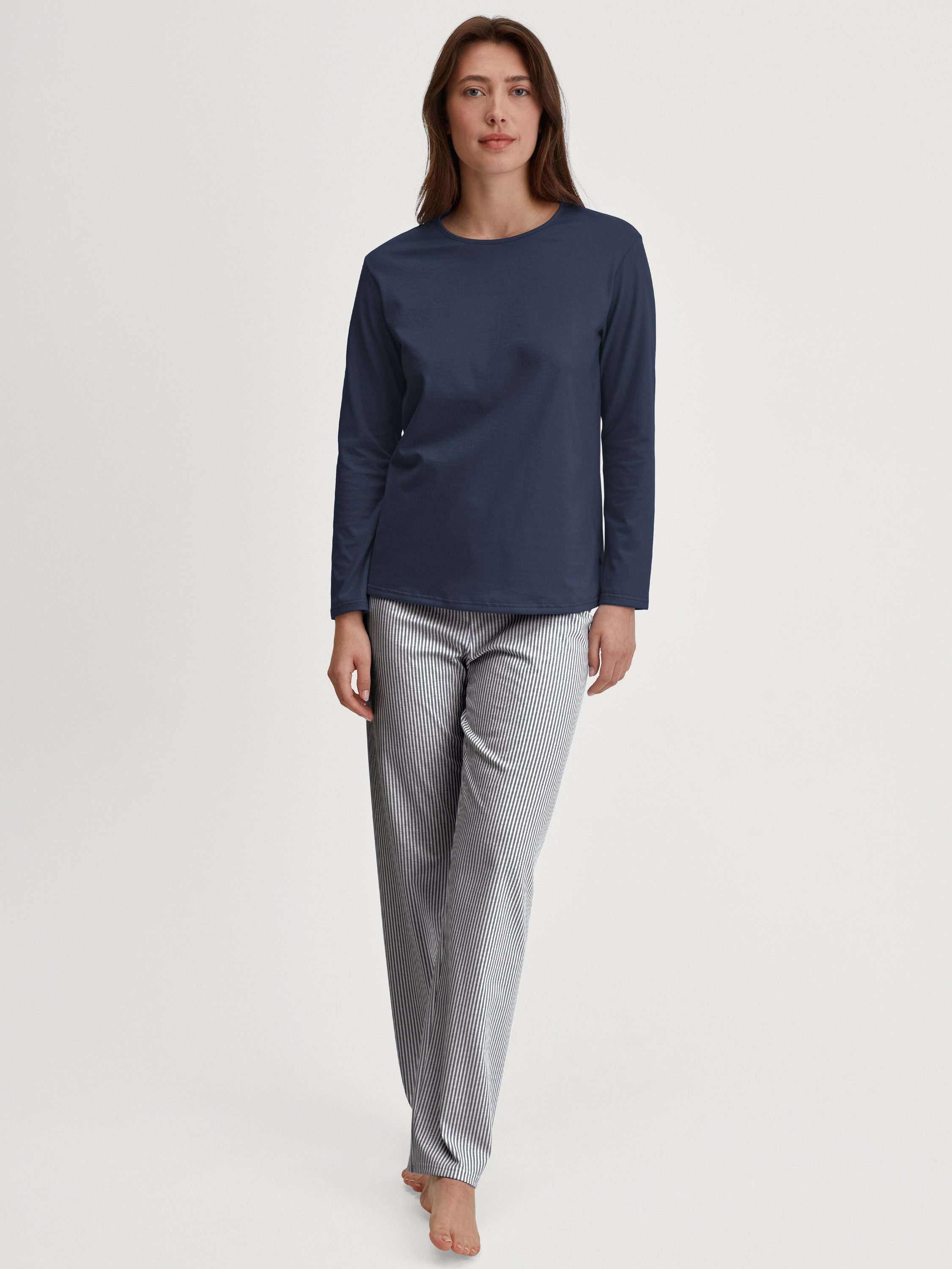 CALIDA Pyjama Cotton Special Damen (2 tlg) 100% Baumwolle, atmungsaktiv, hautfreundlich, pflegeleicht