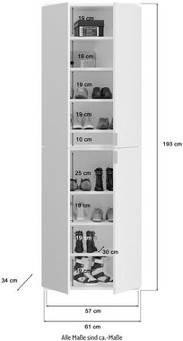 INOSIGN Garderoben-Set Trondheim, (Set, 4-St), Diele, Flur, Schranksystem, Garderobenmöbel, Set, Kombination