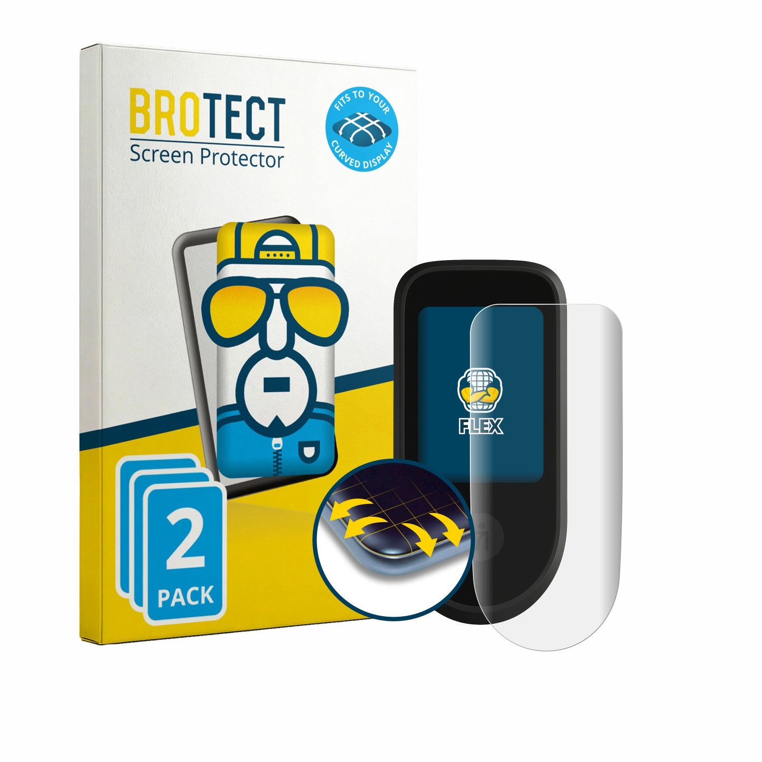 BROTECT Displayschutzfolie Fullscreen Schutzfolie für Segway Ninebot Max G3 D, 2 Stück, Displayschutz Folie Fullcover Klar Transparent