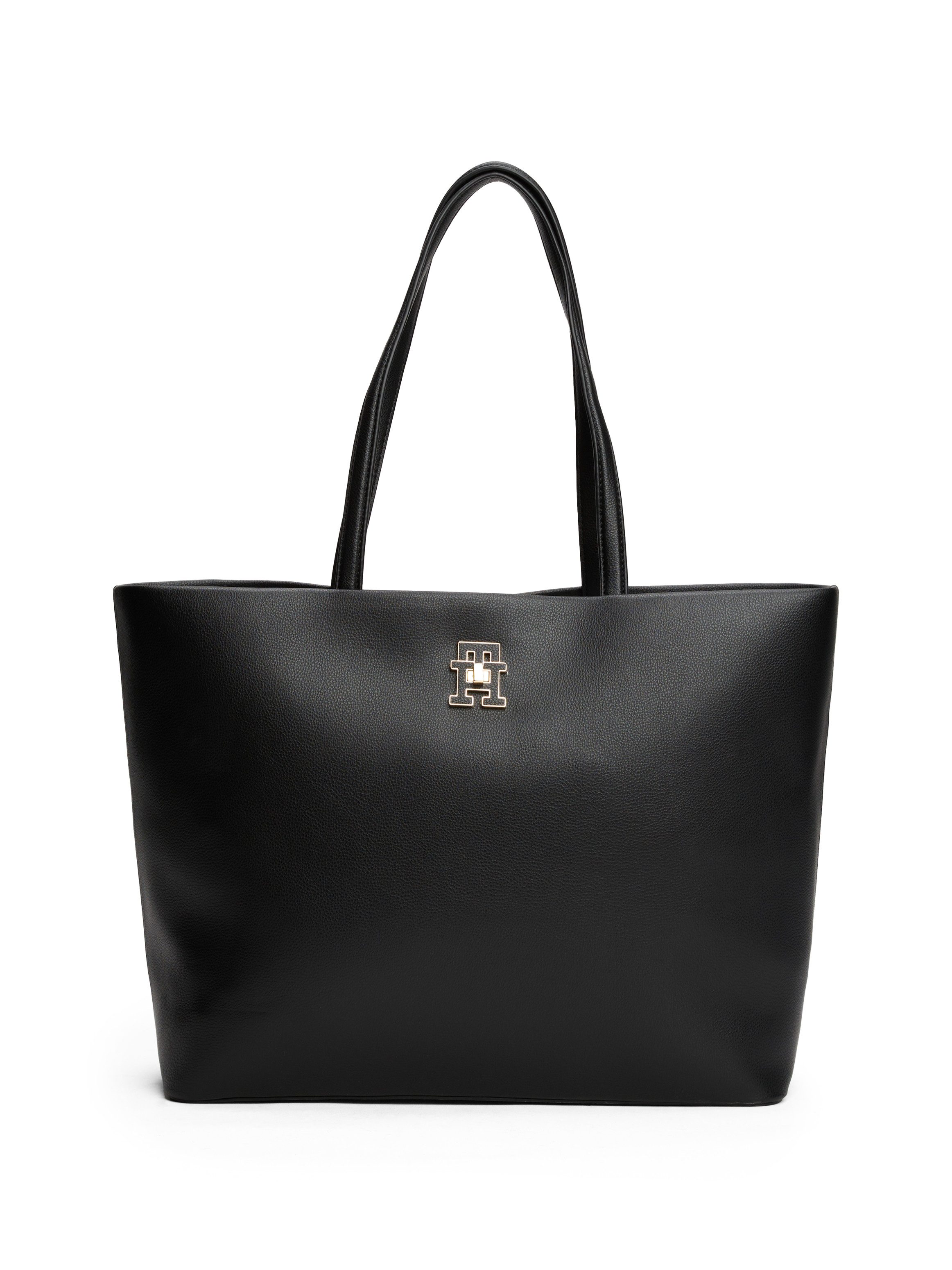Tommy Hilfiger Tragetasche TH MODERN TOTE, Damen Schultertasche, Umhängetasche mit TH-Schmuckelement