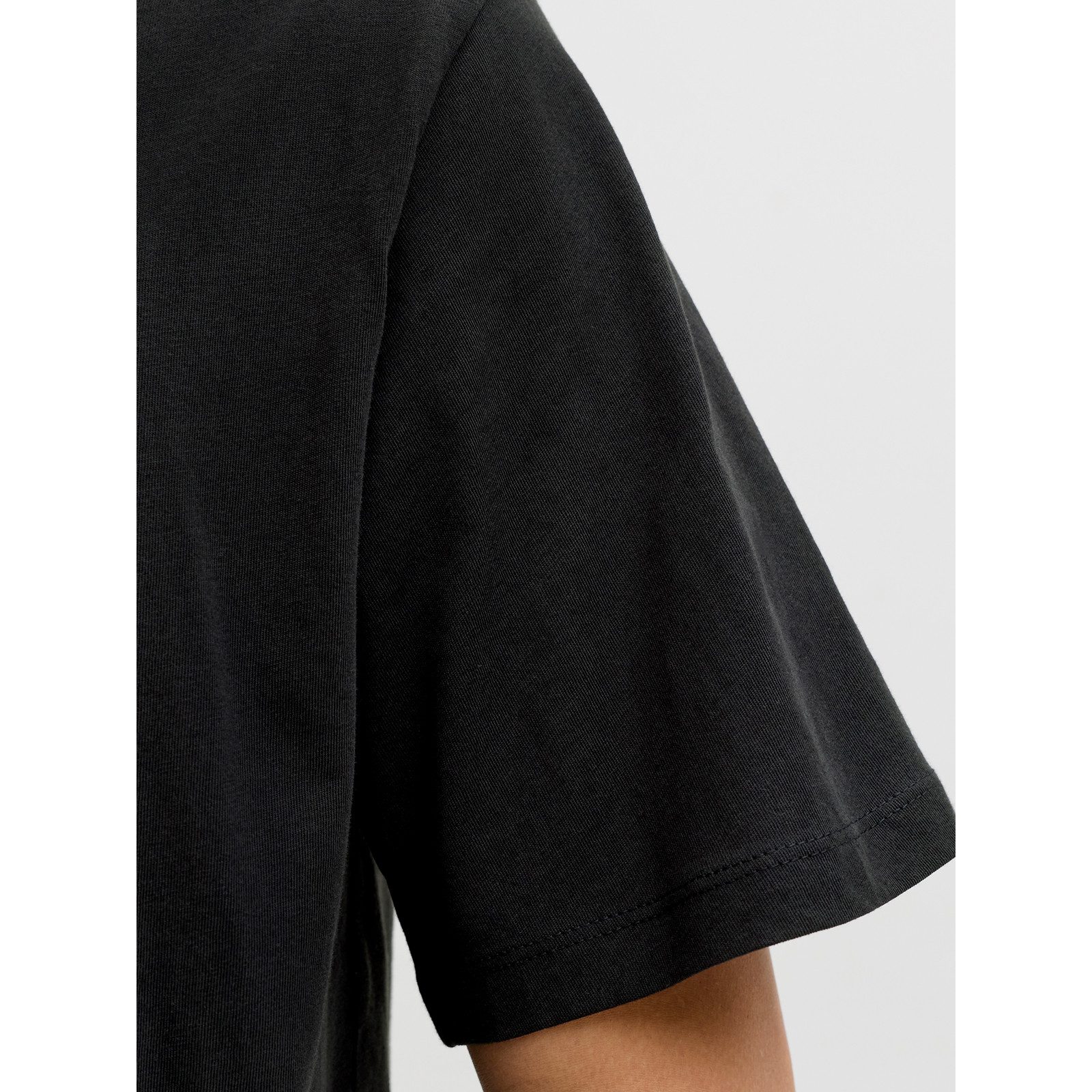 Jack & Jones Rundhalsshirt Jack&Jones XXLT-Shirt Print JORCATSKILLS schwarz