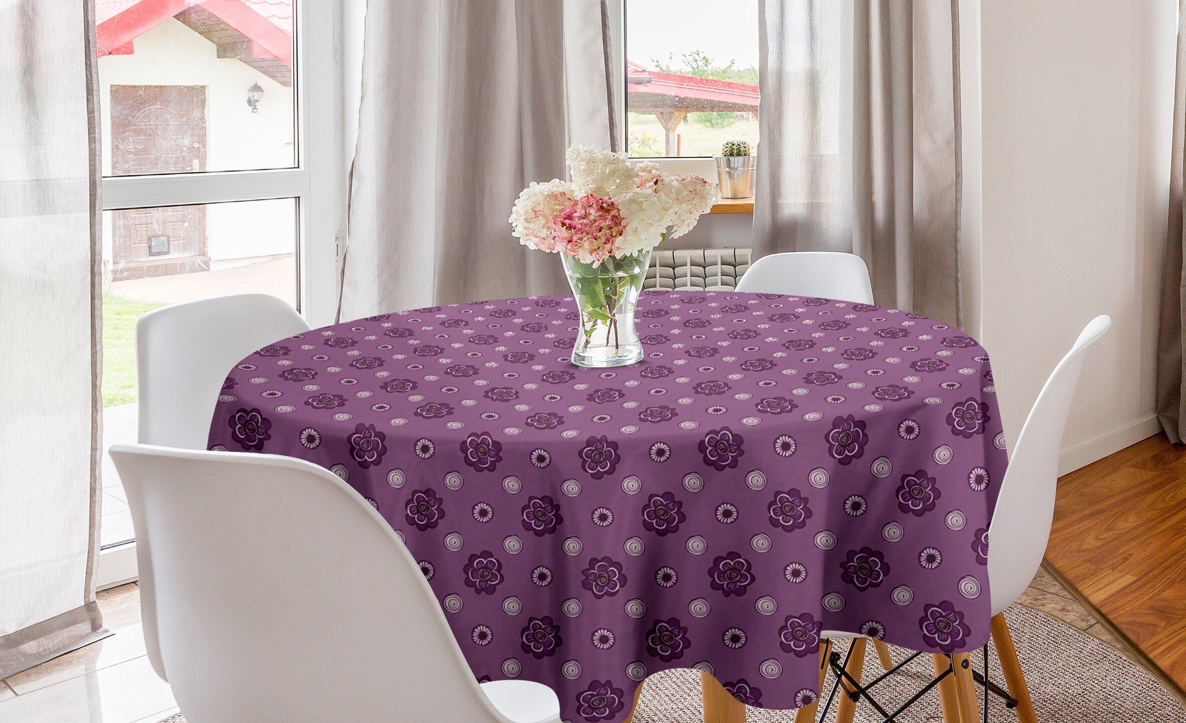 Dekoration, Küche Petals Esszimmer Abdeckung Farben Gedämpfte für Tischdecke Zusammenfassung Kreis Tischdecke Abakuhaus
