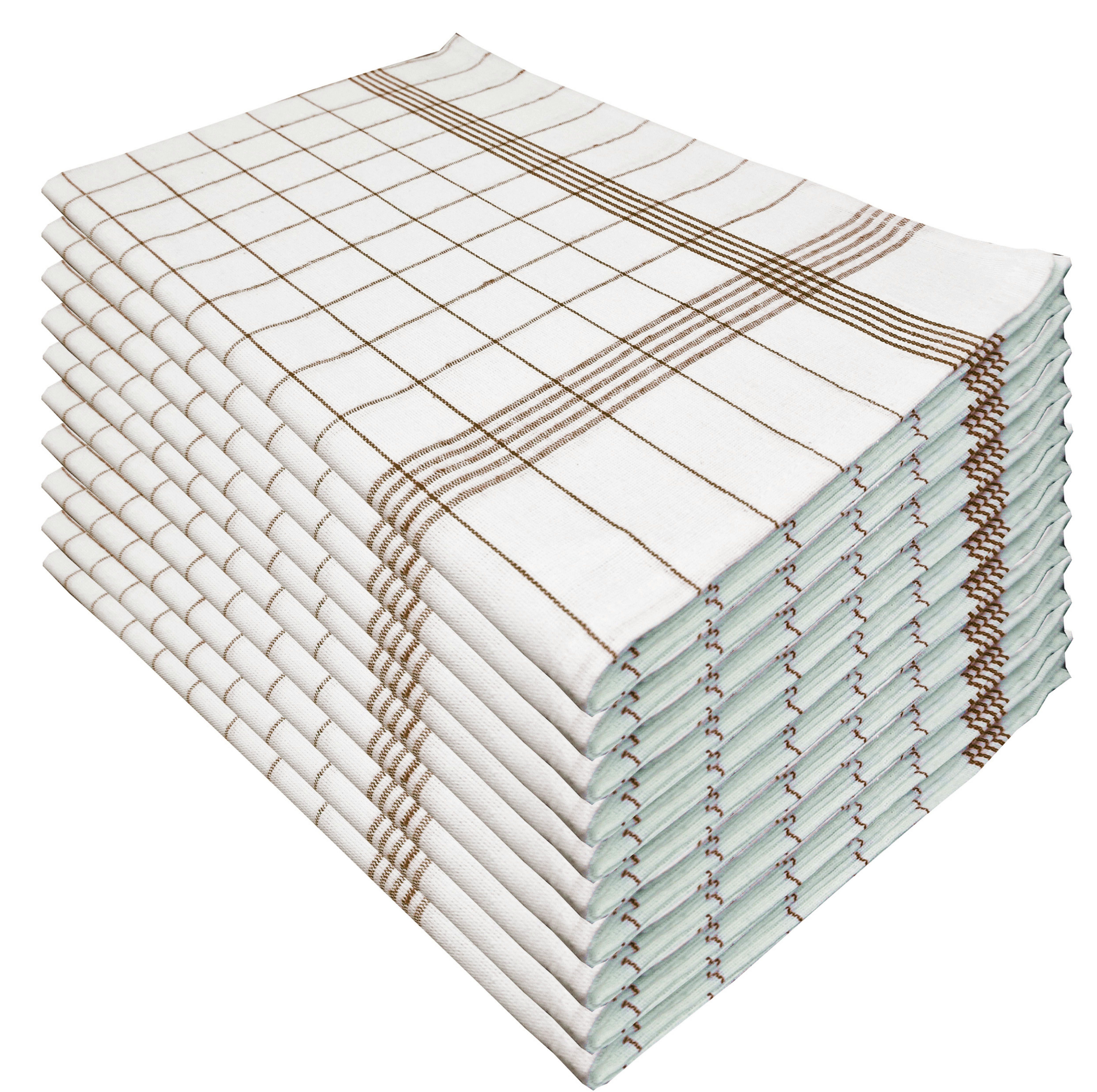 Tulpe Heimtextilien Geschirrtuch in Farben blau, rot, grau, schwarz, rosa, braun, (10er Set), 50x70 cm, 100% Baumwolle, Geschirrtücher, Küchentücher, Trockentuch