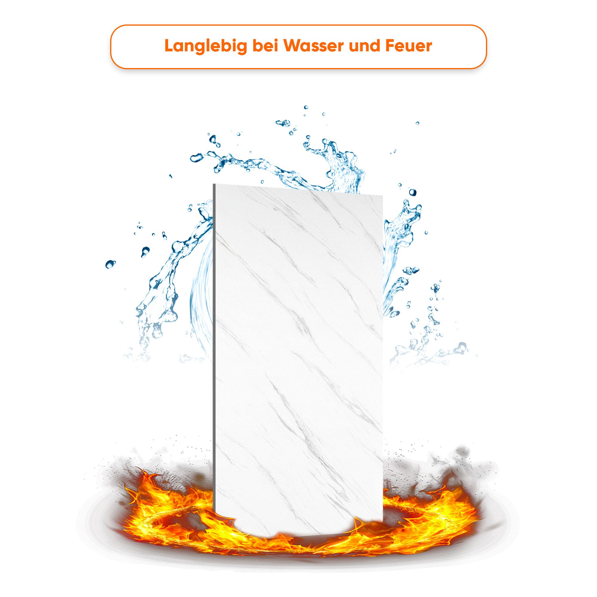 IZODEKOR 3D Wandpaneel PVC Wandverkleidung in Marmoroptik – Fliesenersatz für Bad & Küche, BxL: 60x120 cm, 0,72 qm, (wasserfest, kratzfest, pflegeleicht, direkt – Bild 5 von 5