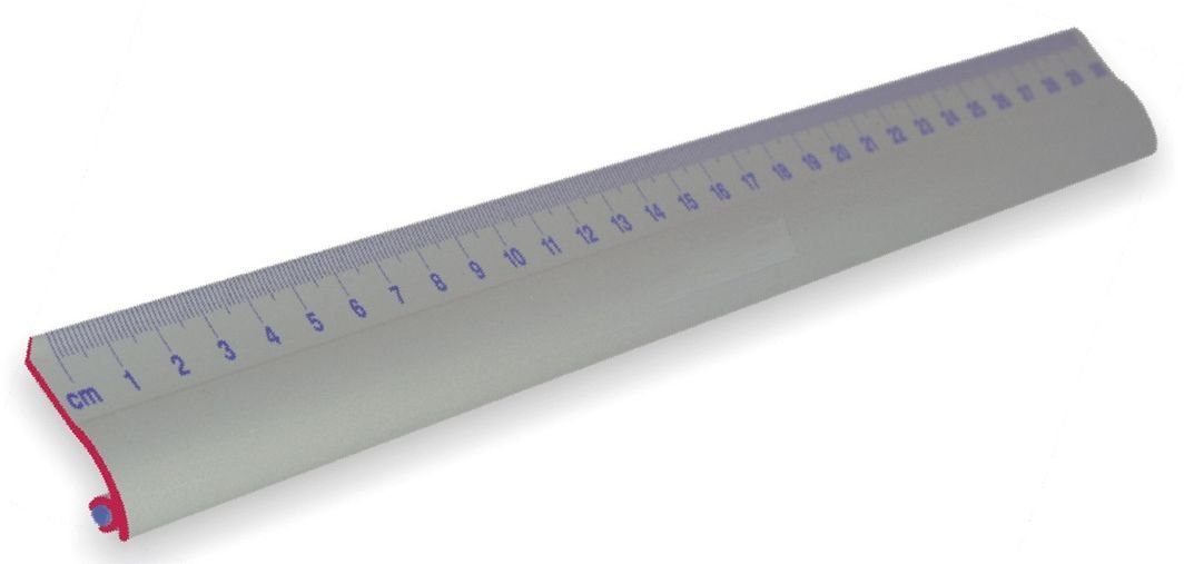 WEDO Klemmen WEDO Lineal, 300 mm, aus Aluminium, rutschsichere
