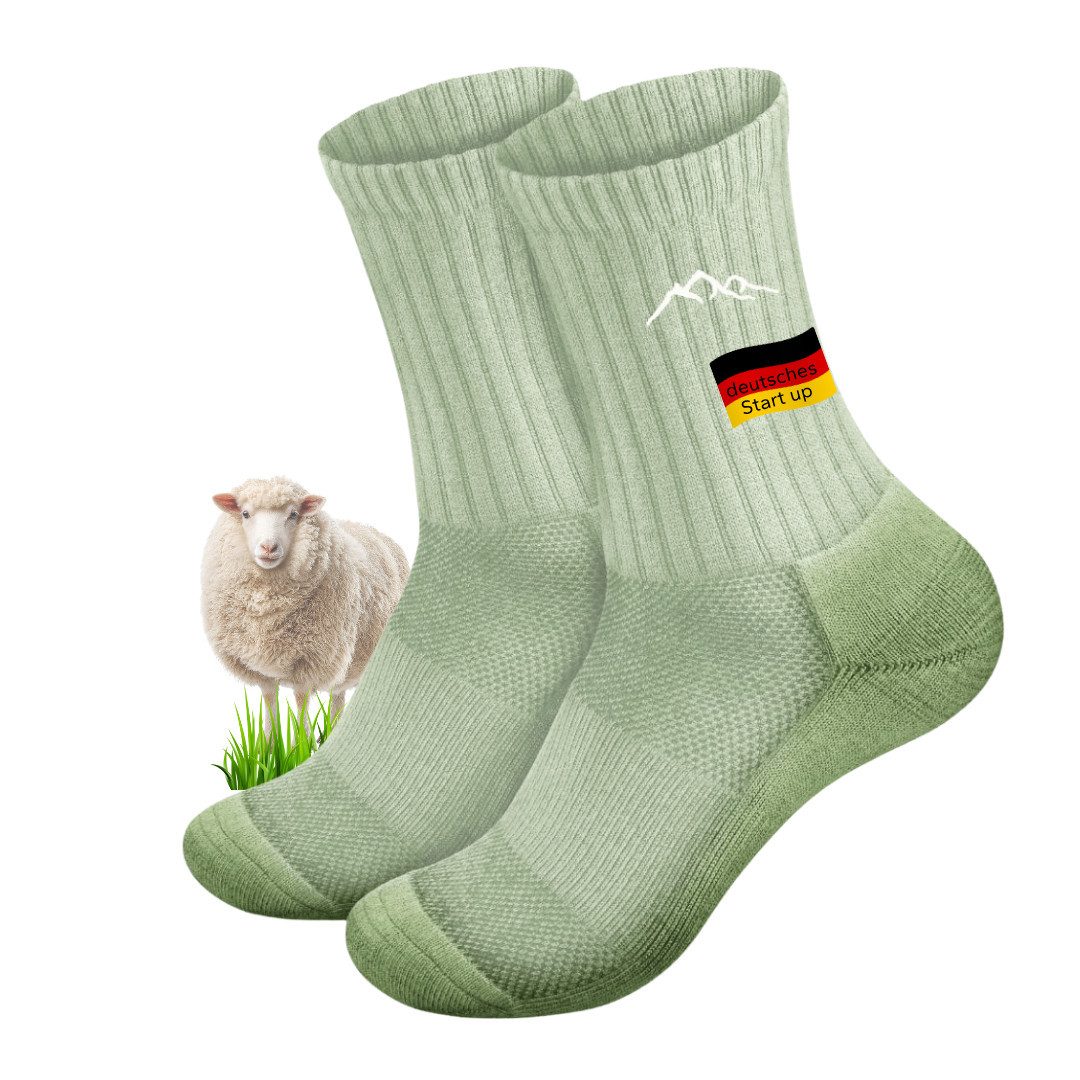 Gipfelgaudi Wandersocken Merino Socken, Unisex Socken, Gepolsterte Ferse, schnelltrocknend