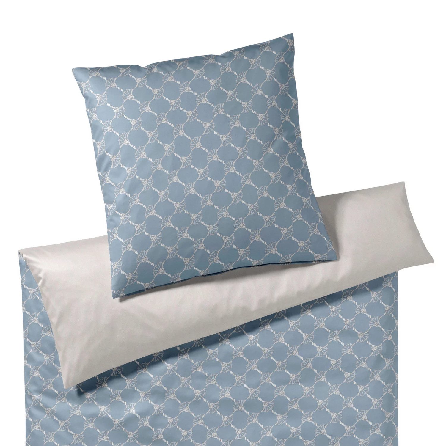 JOOP! Bettwäsche JOOP! Comfort Satin Bettwäsche 4083-22 Cornflower Double blau 135x200, Comfort Satin, 2 teilig, Mit Reißverschluss