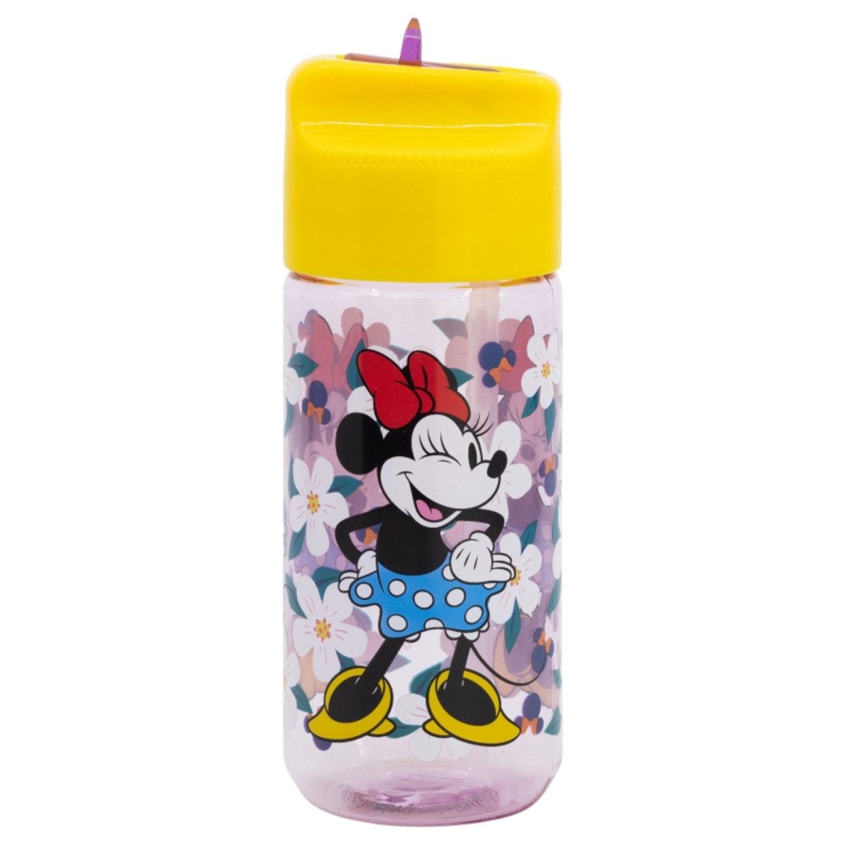 Storline Trinkflasche Disney Minnie Mouse für Kinder 430 ml mit praktischem Strohhalm