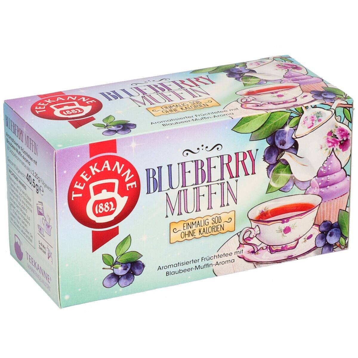 TEEKANNE Tee Blueberry Muffin, 18 Beutel, Früchteteemischung