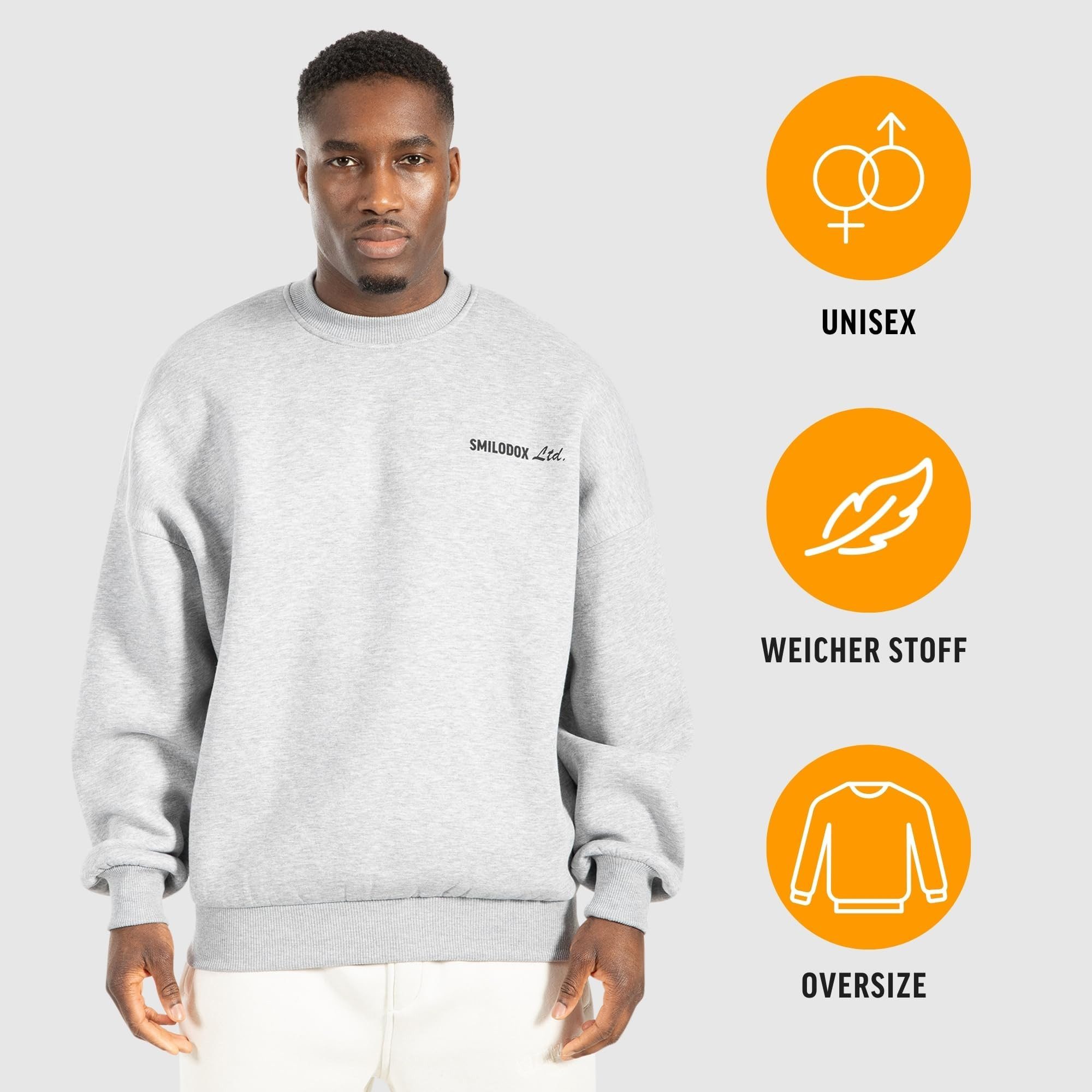 Smilodox Sweatshirt Unisex Liquid Brail, Oversize Sweater mit weichem Baumw günstig online kaufen