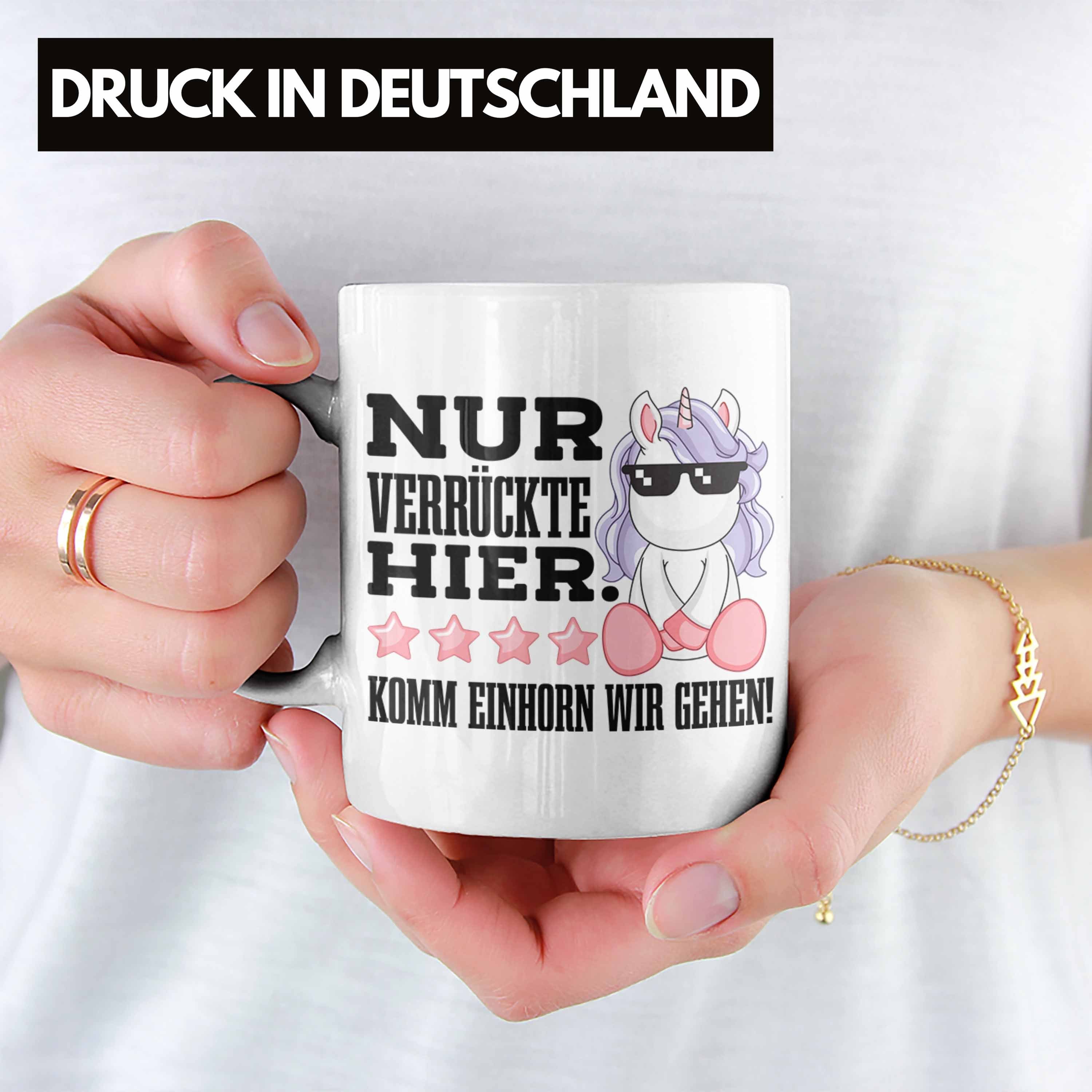 Einhorn Mama Weiss Trendation Lustige Mit Trendation Geschenk Freundin Spruch Nur Hier Tasse Kaffeetasse Tasse Geschenkidee - Kollegin Frauen Arbeit Verrückte