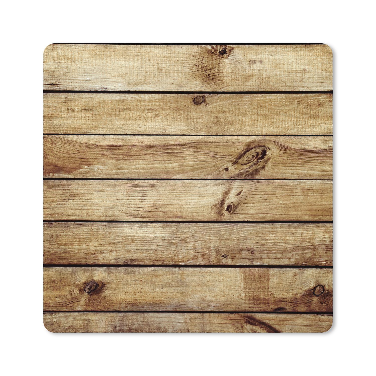 MuchoWow Gaming Mauspad Regale - Holz - Rustikal (1-St), Gaming, Rutschfester Unterseite, Mausunterlage, 80x80 cm, XXL, Großes