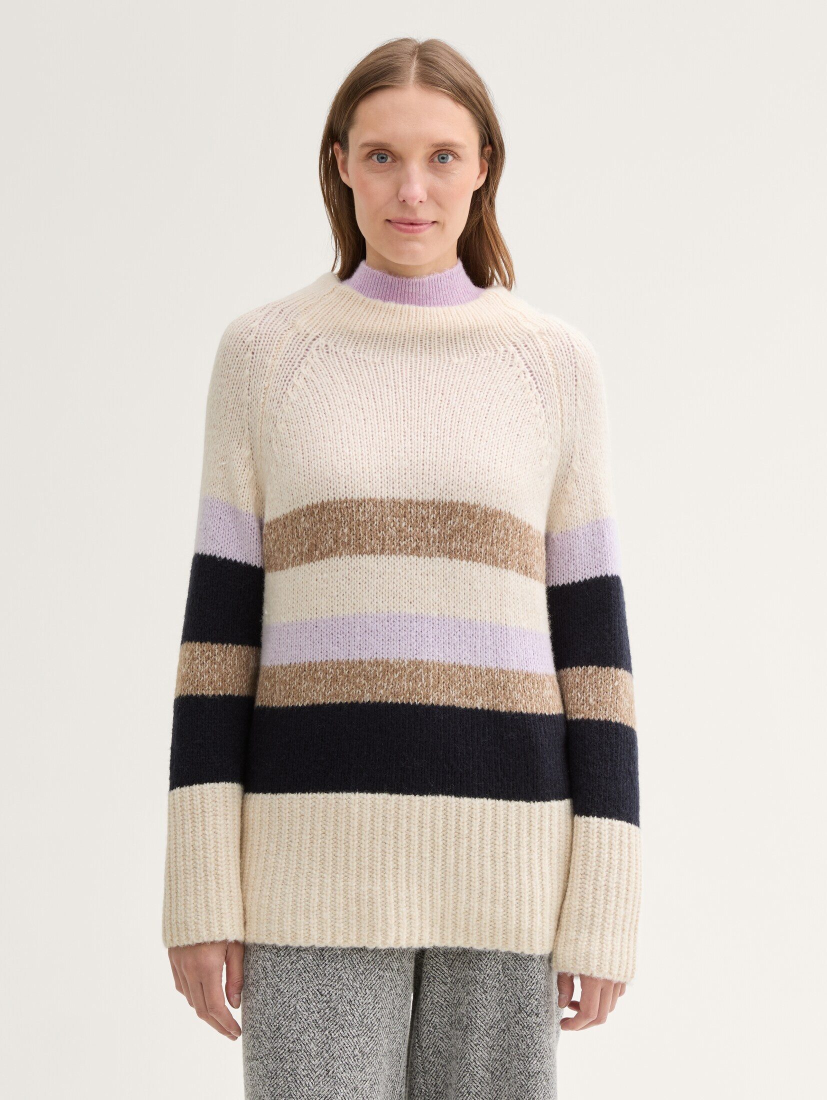 Strickpullover Strick Pullover mit Wollanteil