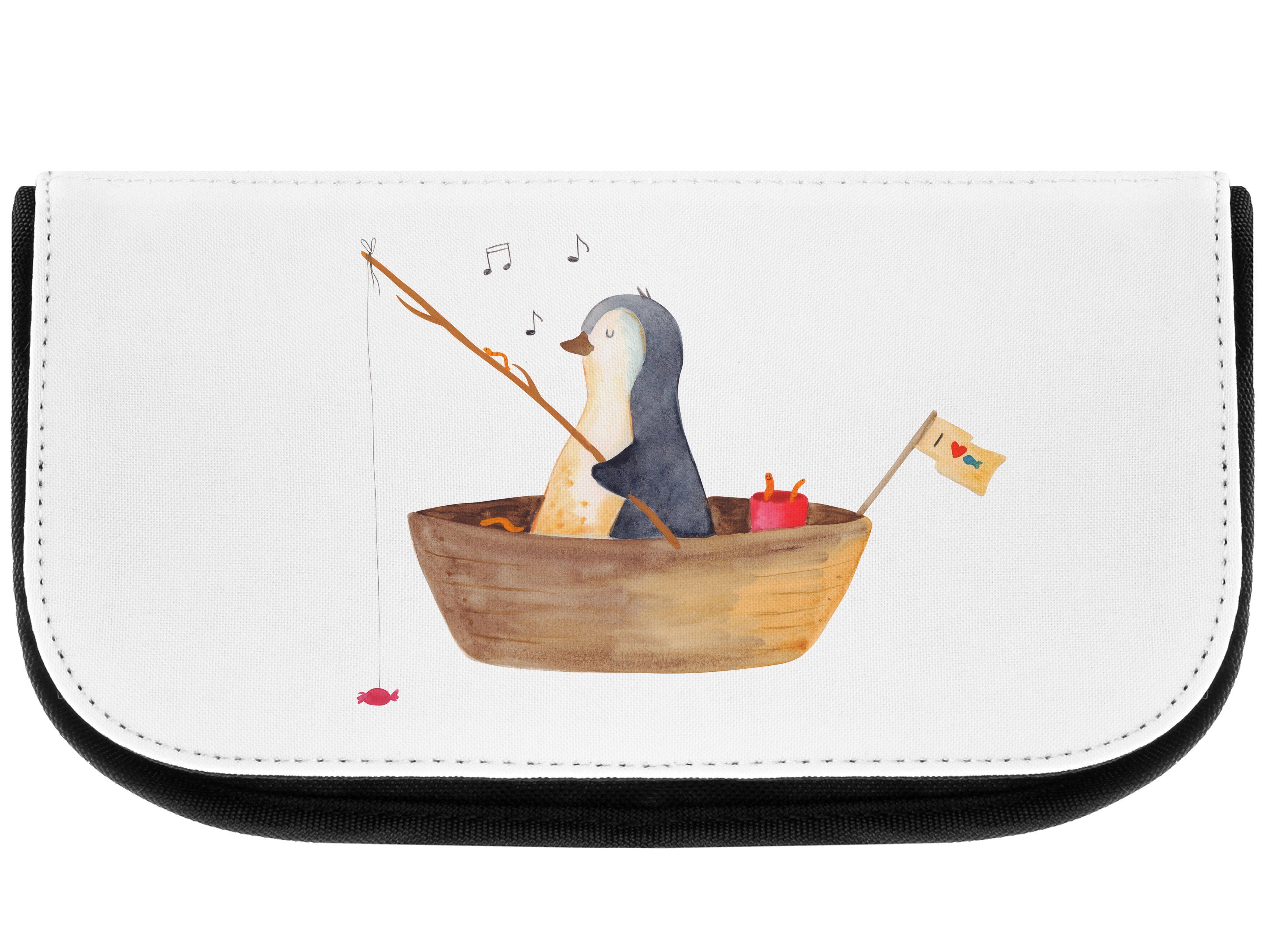 Mr. & Mrs. Panda Kosmetiktasche Pinguin Angelboot - Weiß - Geschenk, Schminktasche, Trennung, Make-Up (1-tlg)