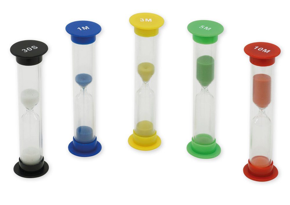 TimeTEX Sanduhr Песочные часы-Set 5 tlg., 10cm hoch, 2,5cm ø