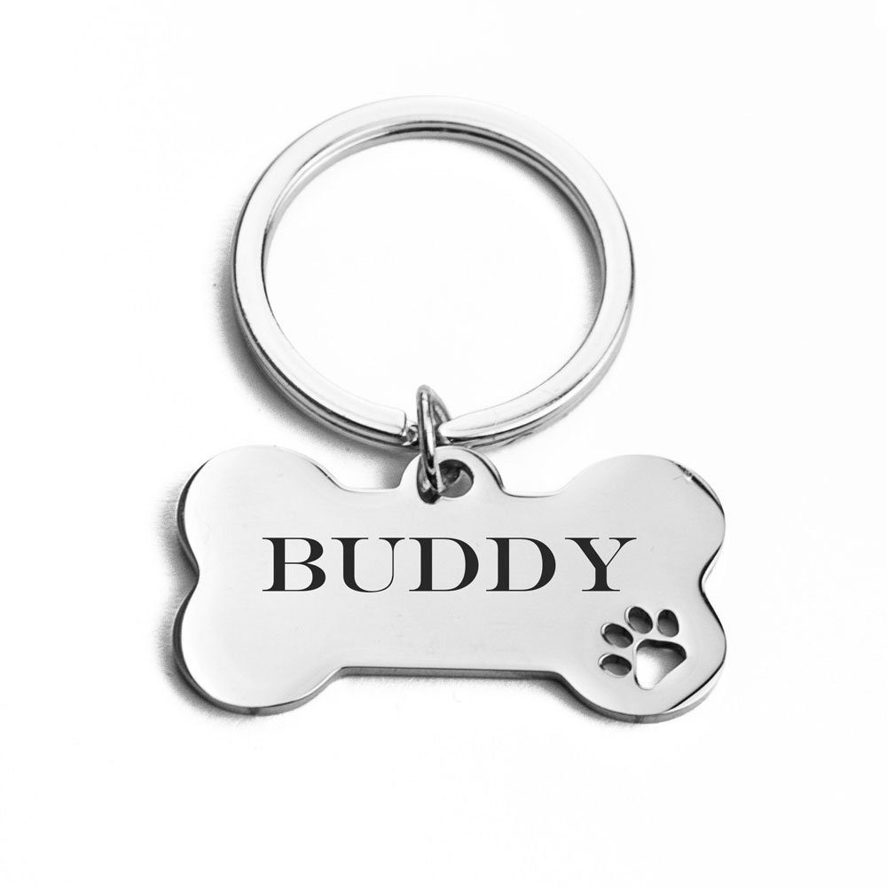 Tierluxe Dog Tag Anhänger Hundemarke (Personalisierte, Schlüsselanhänger), Gravur