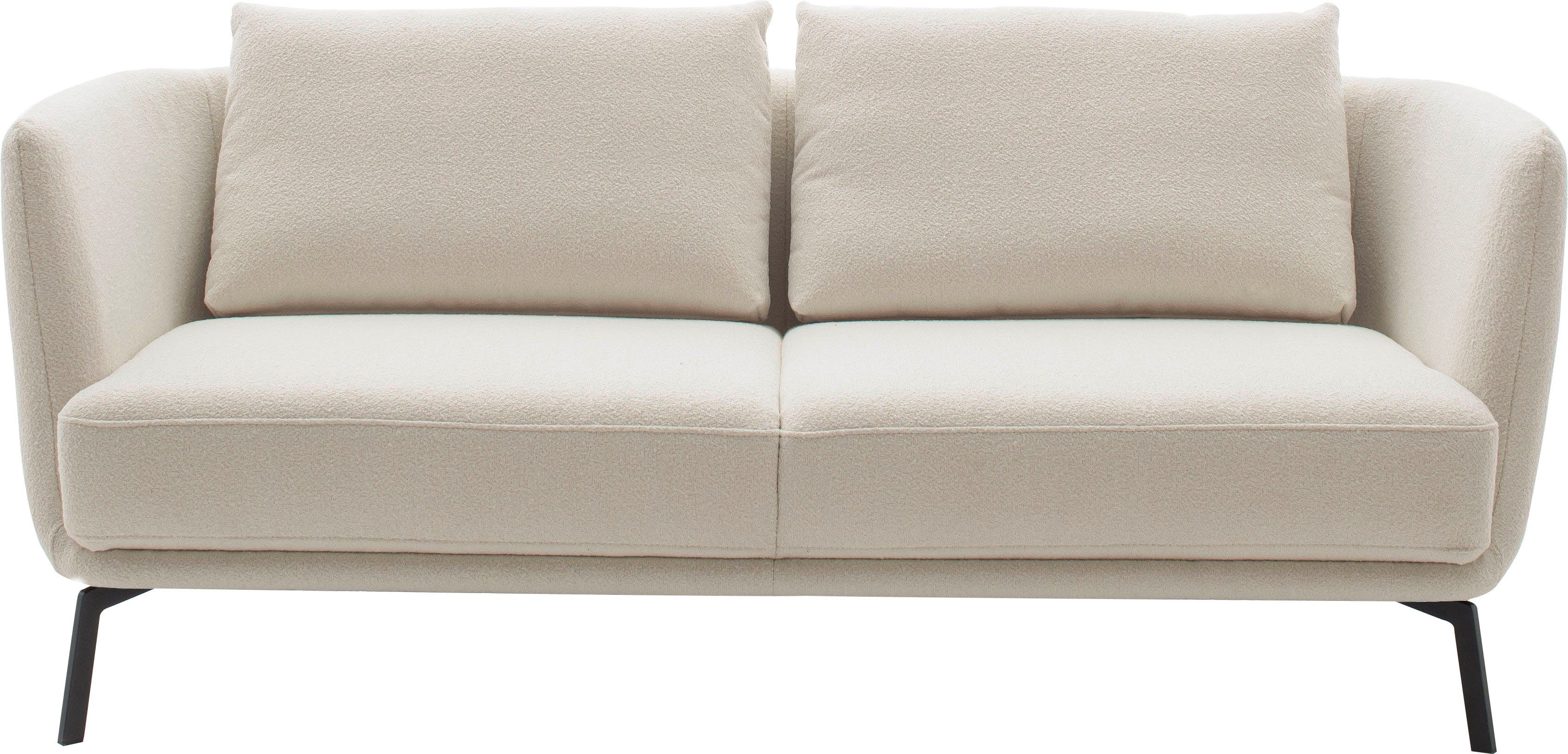 SCHÖNER WOHNEN-Kollektion 2,5-Sitzer Pearl, hochwertig und komfortabel, - 5 Jahre Hersteller-Garantie, auch in Bouclé, Maße (B/H/T): 190/71/91 cm, Füße Metall