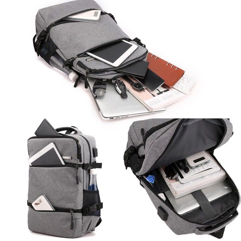 PRESO BAG Cityrucksack Rucksack, Laptoprucksack, Inklusive USB-Anschluss Reiserucksack, Grau Tagesrucksack