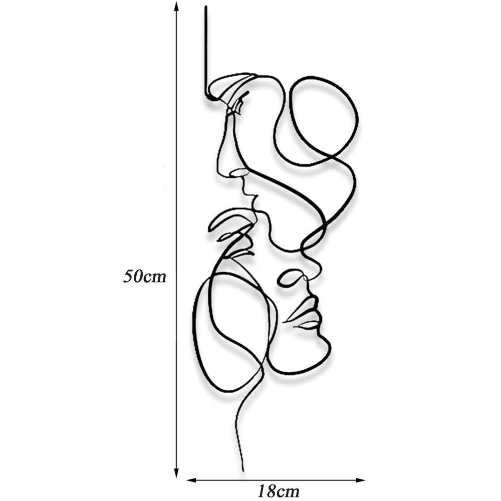 NUODWELL Wanddekoobjekt Gesichter Line Art Wanddeko,Abstraktes günstig online kaufen