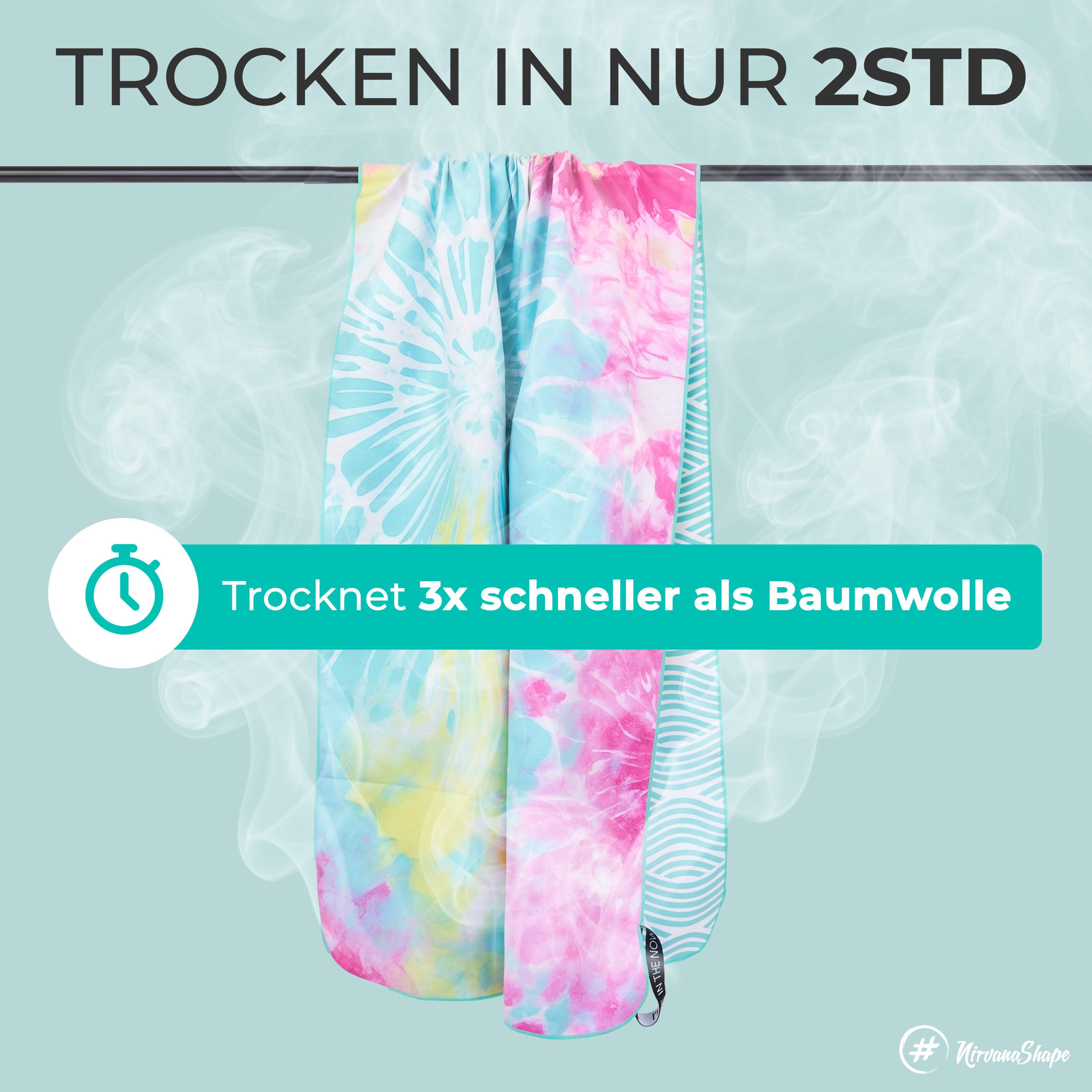 NirvanaShape Strandtuch Reise Handtuch Strandtuch XXL - Strandhandtuch, Mikrofaser Badetuch – Bild 5 von 5