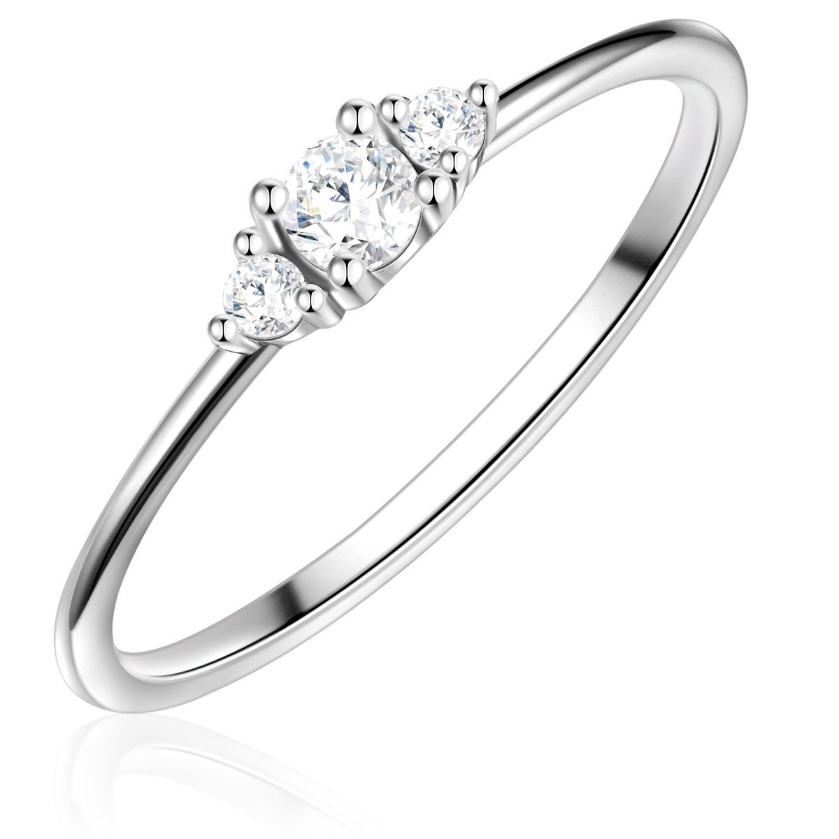 Glanzstücke München Solitärring GSM444 (1-tlg), aus Sterling Silber