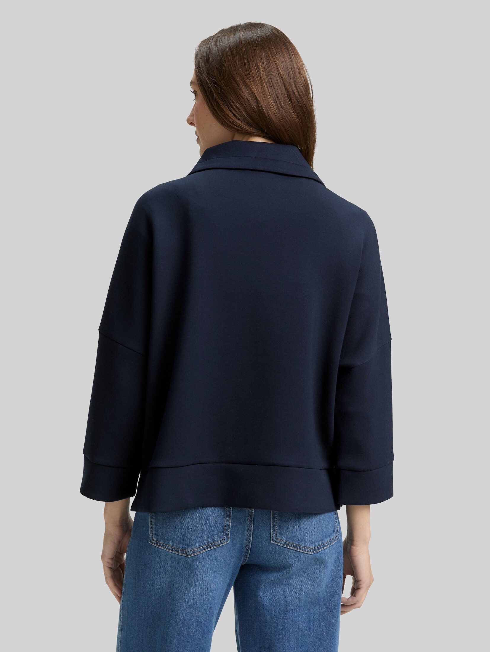 TOM TAILOR Sweatjacke Strick & Sweatshirts Boxy Fit Scuba Sweatjacke – Bild 3 von 5