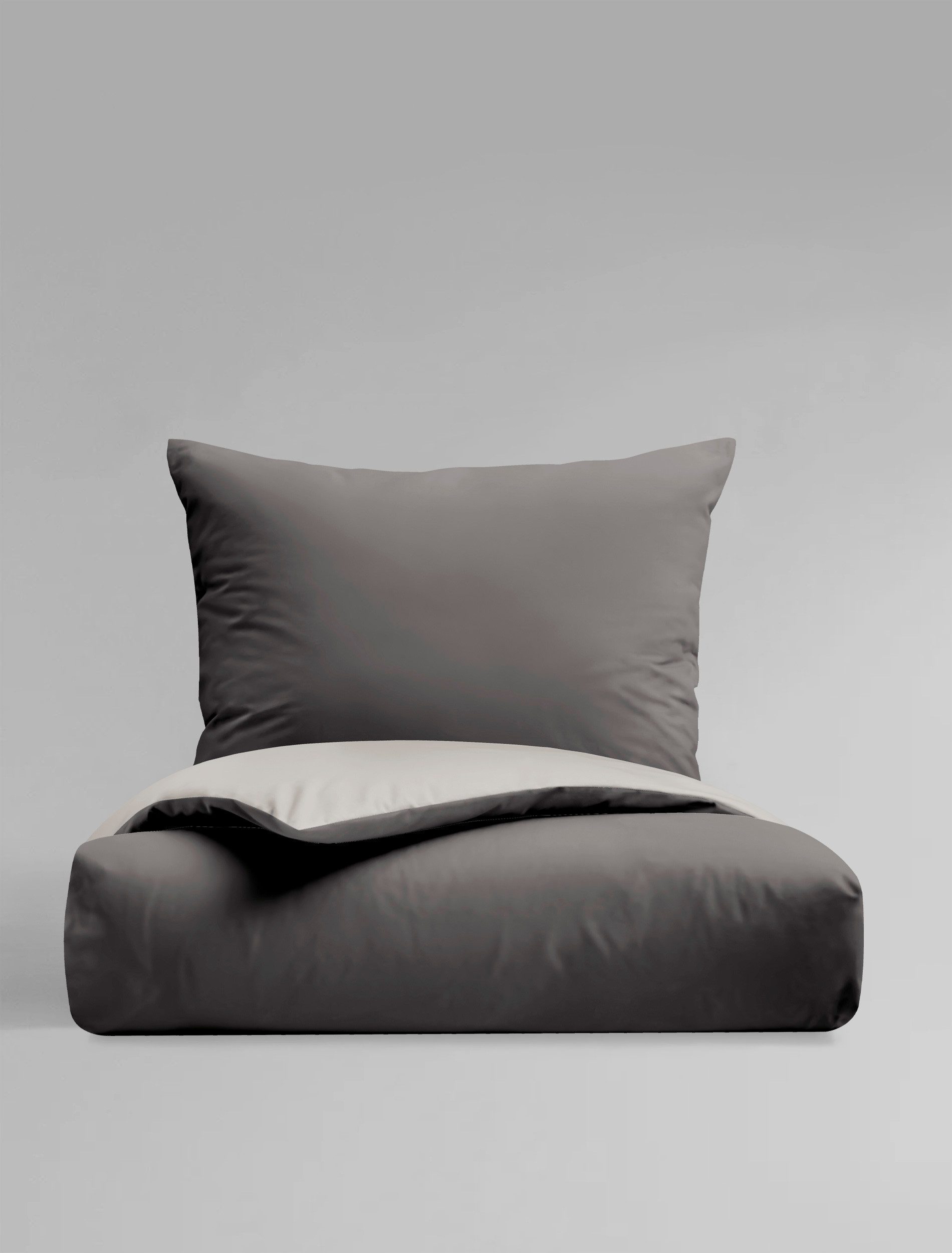 BIERBAUM Wendebettwäsche Modern Uni in Gr. 135x200 oder 155x220 cm, Renforcé, 2 teilig, Modernes Unidesign: Schlichte, elegante Optik für jedes Schlafzimmer