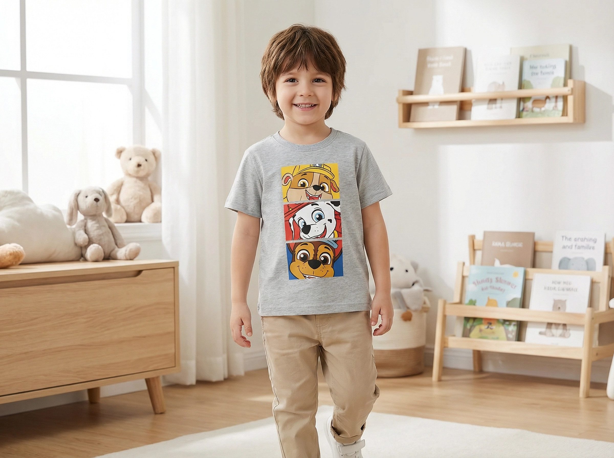 PAW PATROL Print-Shirt Paw Patrol Chase Marshall Kinder Jungen kurzarm T-Shirt Shirt Gr. 98 bis 128