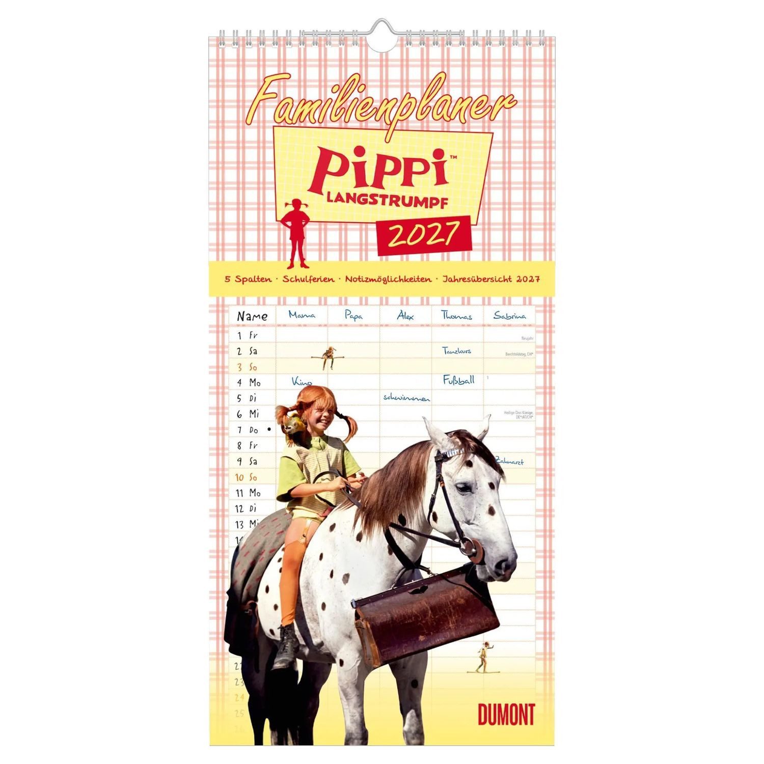 DUMONT Wandkalender Familienplaner Pippi Langstrumpf 2027