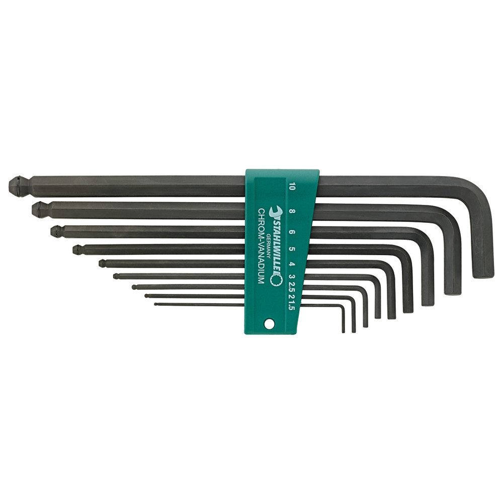 Stahlwille Schraubendreher Kugelkopf-Winkelschraubendreher-Satz 10767H/9, 9-teilig, 1,5-10 mm