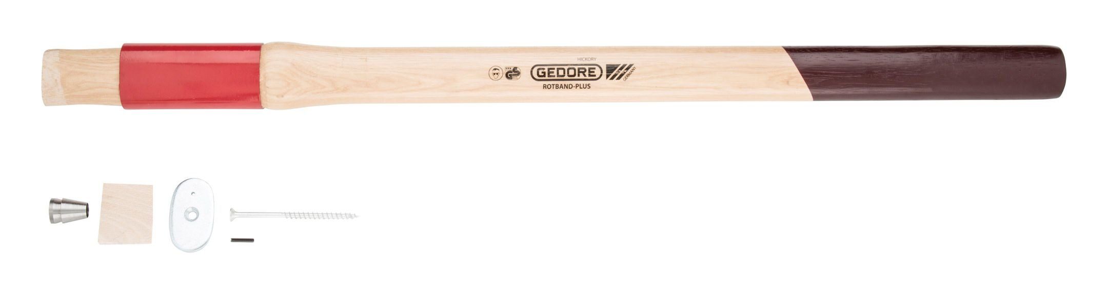 Gedore Vorschlaghammer, Hammerstiel Hickory für 3 kg Rotband