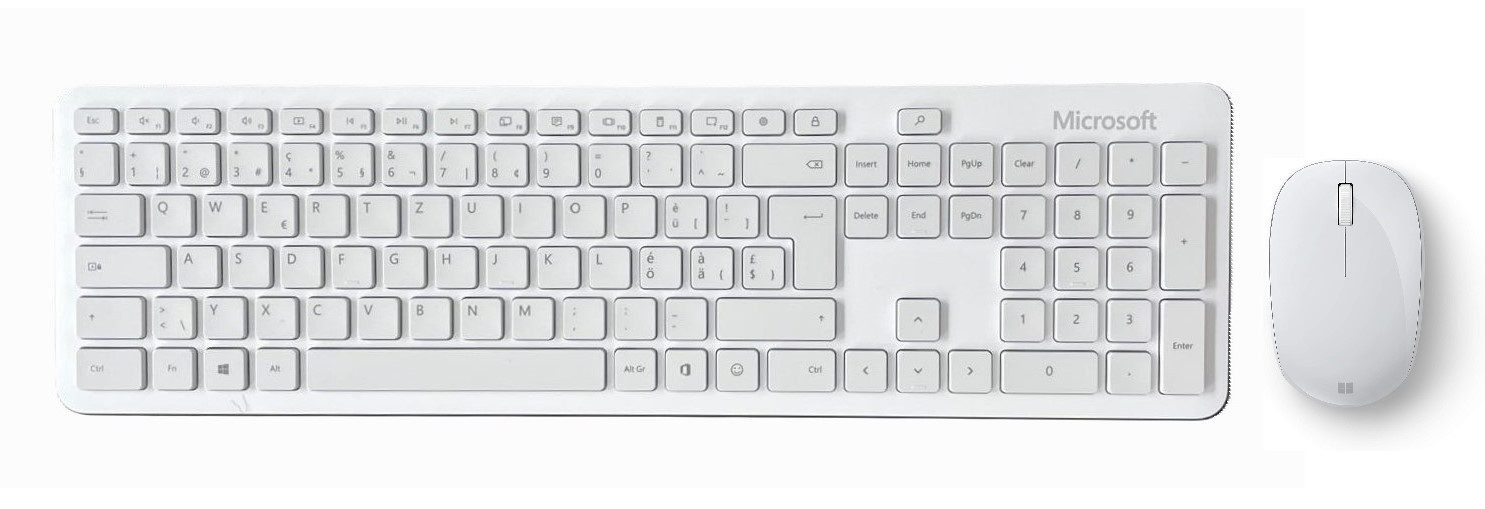 Microsoft Bluetooth Desktop –Tastatur und Maus Set (QHG-00037) Schweizer QWERTZ Tastatur- und Maus-Set