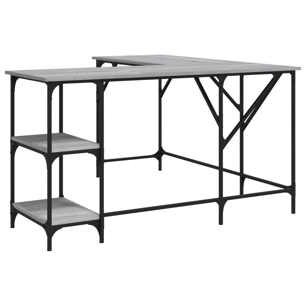 vidaXL Schreibtisch Schreibtisch Grau Sonoma 139x139x75 günstig online kaufen