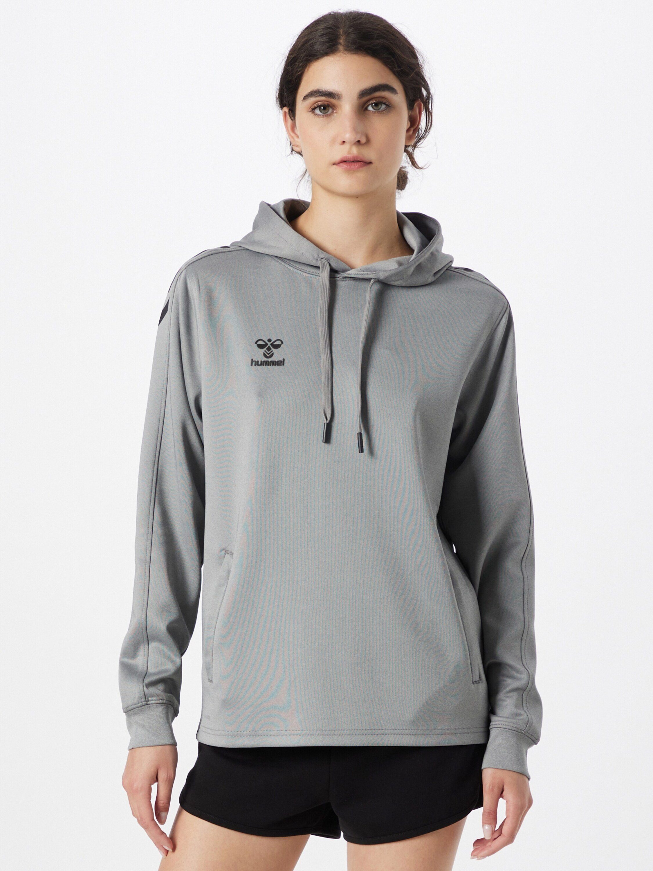 hummel (1-tlg) Sweatshirt grau Plain/ohne Details