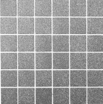 Mosani Keramik Bodenfliese 10x rutschhemmende Mosaik Fliesen Badboden, 30.6x30.6, Steingrau, (10-tlg Set), Rutschfest Schwimmbad Fliesen