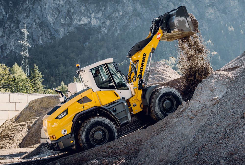 Schmidt Spiele Puzzle Puzzle Liebherr Radlader L526 inkl. Poster 150 Teile, Puzzleteile