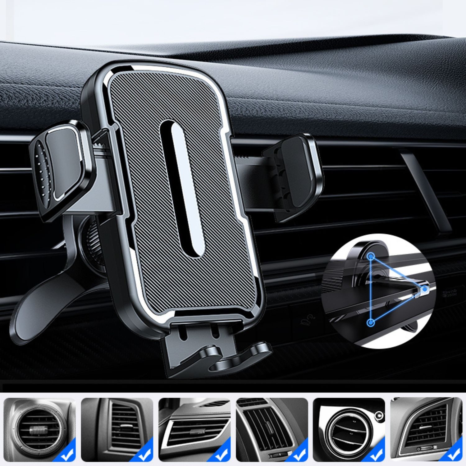 NEXGEN LUXUS HANDY-ZUBEHÖR Smartphone-Halterung Handy-Halterung Autohalter Lüftung Armaturenbrett KFZ Halter – Bild 4 von 5