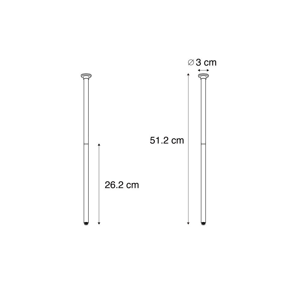 Qazqa Schienensystem-Verbinder Iconic, 3 cm, (1-tlg)