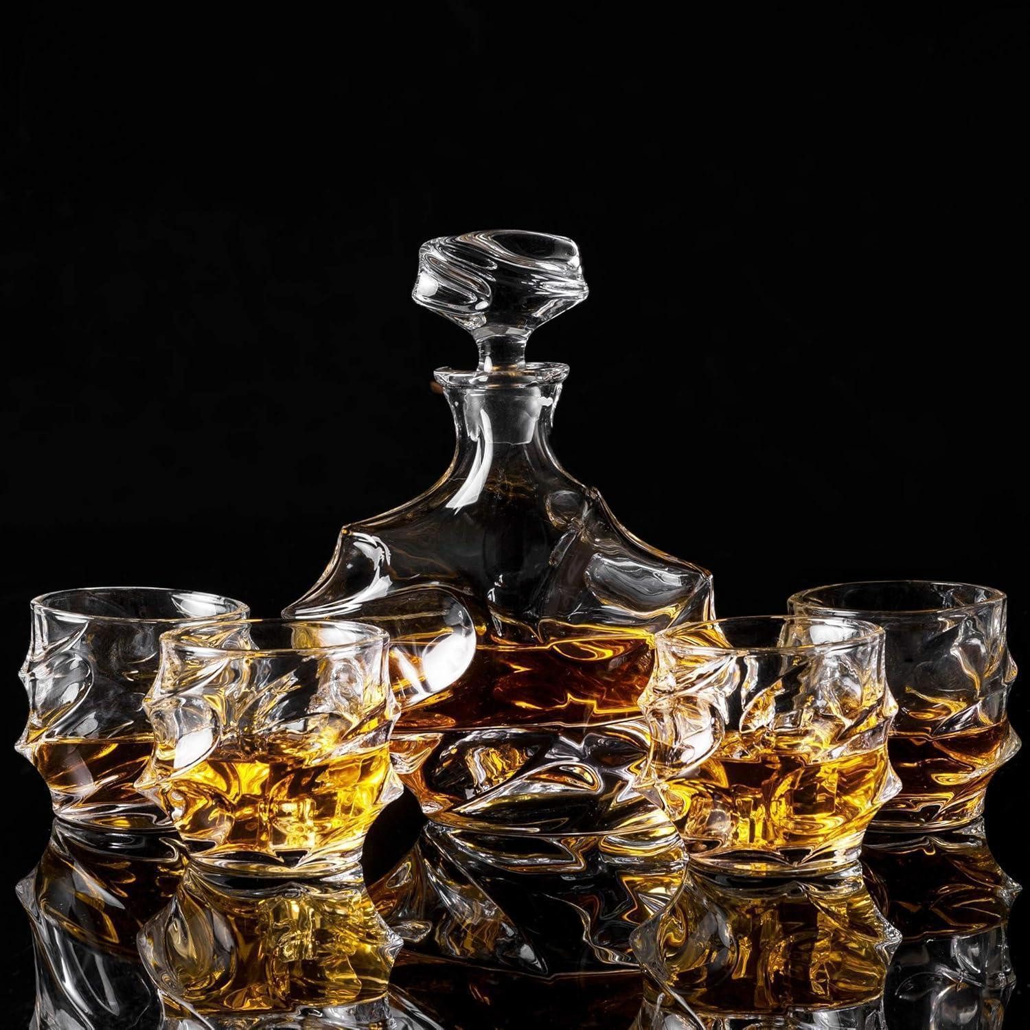LuxusKollektion Gläser-Set Whisky Karaffe Gläser Set 750ml Dekanter 4x320ml Kristallglas Geschenk, Glas – Bild 2 von 5