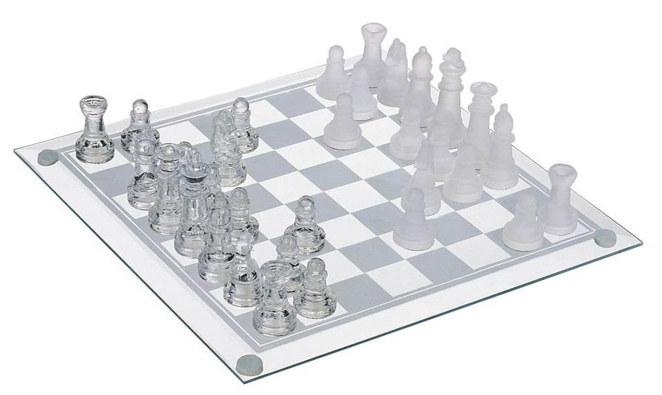 HAC24 Lernspielzeug Glas Schachspiel Schachbrett Schachset (Set, mit 32 Sch günstig online kaufen